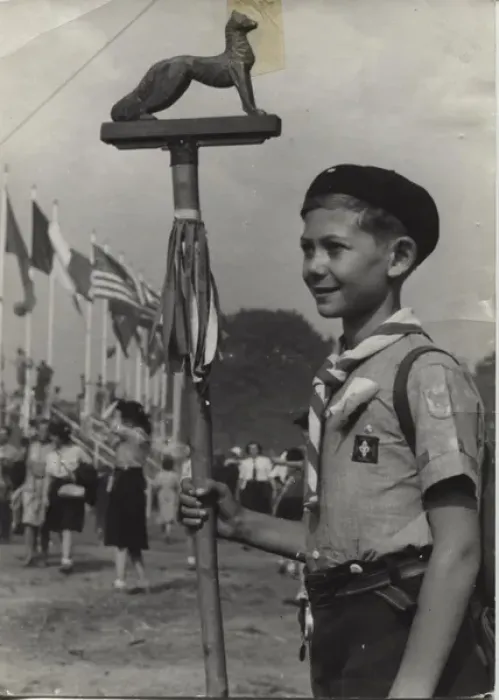 Framed Print : French boy scout at a parade Framed Print : French boy scout at a parade