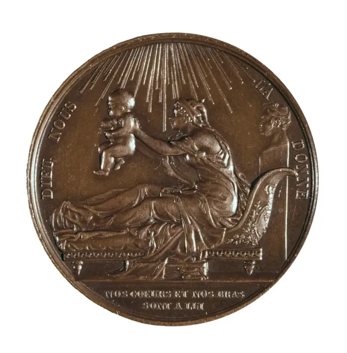 Framed Print : French brinze medal (1820), work by Gayrard Framed Print : French brinze medal (1820), work by Gayrard