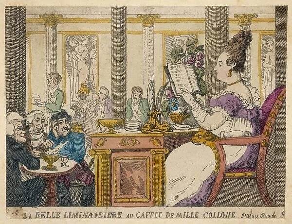 French Cafe Owner. La Belle Liminaudiere at the cafe de mille colonnes, Paris