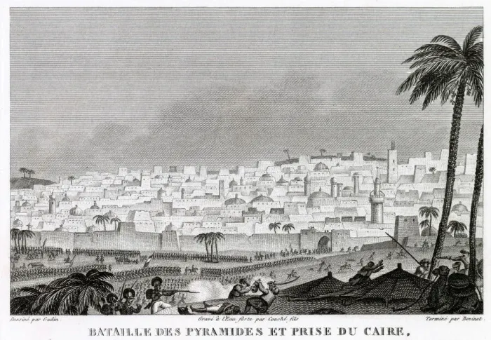Framed Print : The French take Cairo after the Battle of the Pyramids Date: 21 July 1798 Framed Print : The French take Cairo after the Battle of the Pyramids Date: 21 July 1798