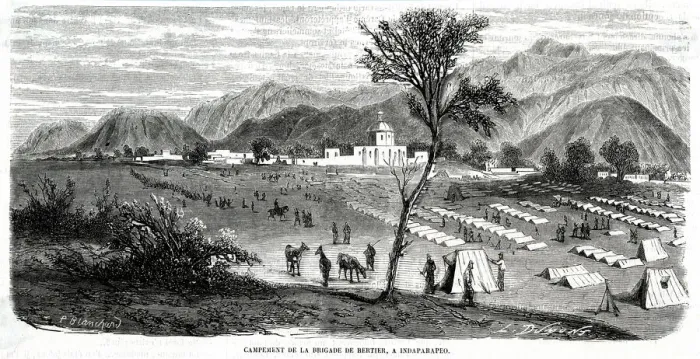 Framed Print : French camp at Indaparapeo Framed Print : French camp at Indaparapeo