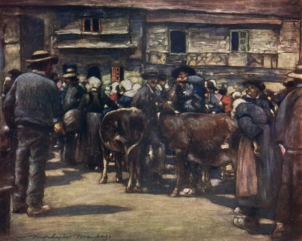 French Cattle Market 20C