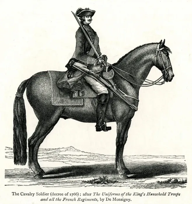 Framed Print : FRENCH CAVALRY 1766 Framed Print : FRENCH CAVALRY 1766
