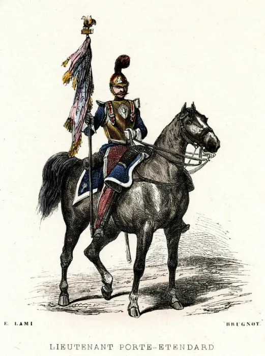 Framed Print : French Cavalry Soldier Standard Bearer Framed Print : French Cavalry Soldier Standard Bearer
