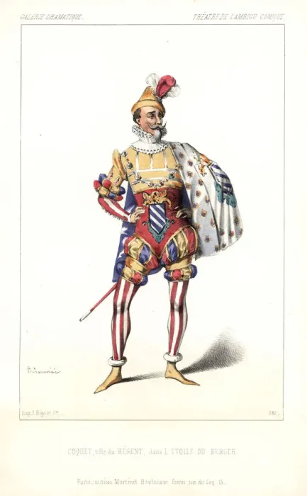 Framed Print : French comic actor Charles Coquet as Regent Framed Print : French comic actor Charles Coquet as Regent