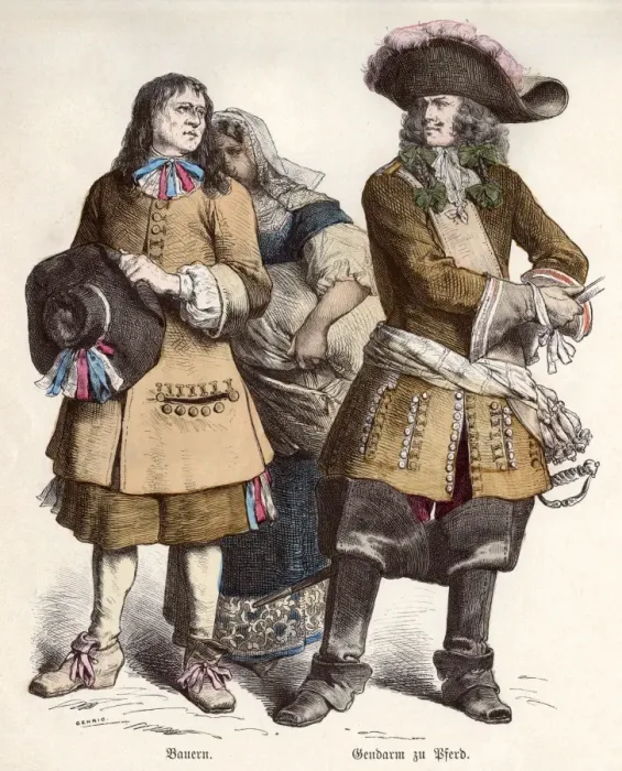 Framed Print : French Costume Men C17Th Framed Print : French Costume Men C17Th