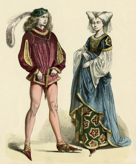 Framed Print : French Costumes 1475 Framed Print : French Costumes 1475