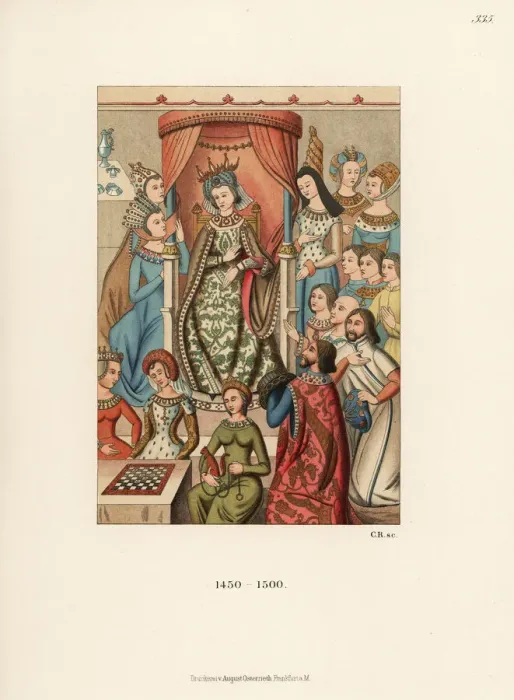 Framed Print : French costumes of the 15th century Framed Print : French costumes of the 15th century