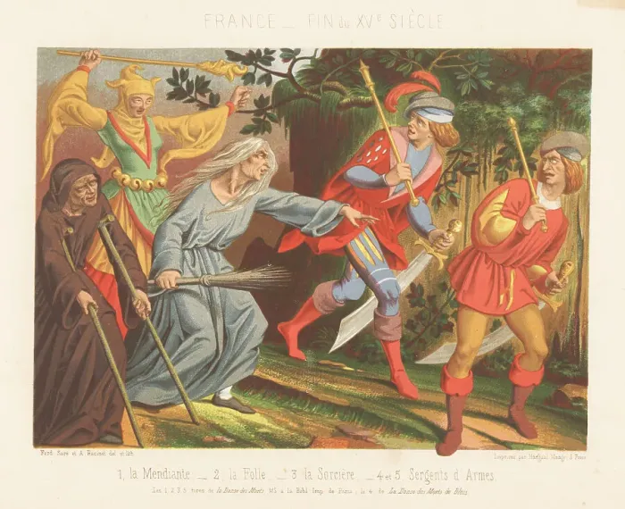 Framed Print : French costumes, end of the 15th century Framed Print : French costumes, end of the 15th century
