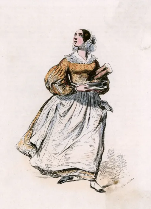 Framed Print : FRENCH COUNTRY WAITRESS Framed Print : FRENCH COUNTRY WAITRESS