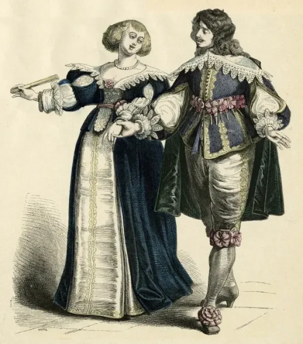 Framed Print : French Couple 1650 Framed Print : French Couple 1650