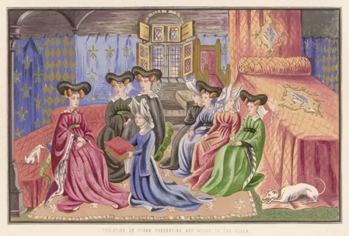 Framed Print : French Court Ladies 1405 Framed Print : French Court Ladies 1405