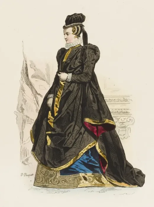 Framed Print : French Court Lady C16 Framed Print : French Court Lady C16