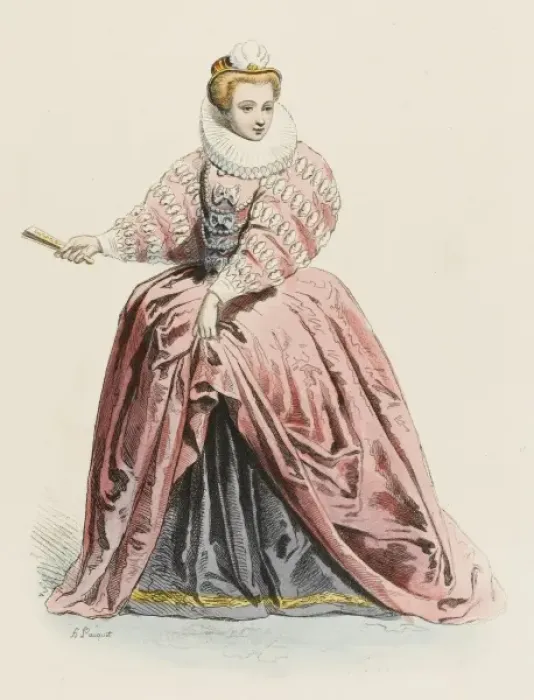 Framed Print : French Court Lady C16 Framed Print : French Court Lady C16