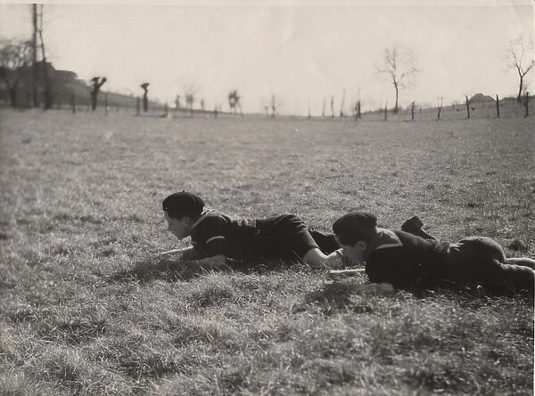 French cub scouts in a field