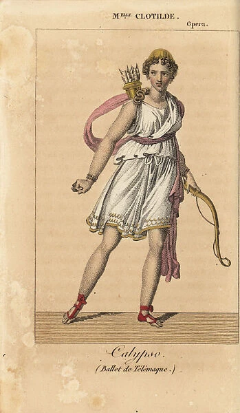French dancer Mlle. Clotilde as Calypso in