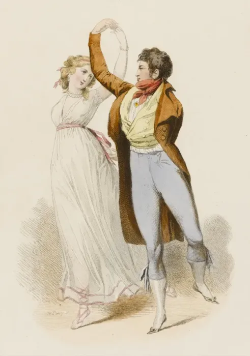 Framed Print : French Dancers 1798 Framed Print : French Dancers 1798