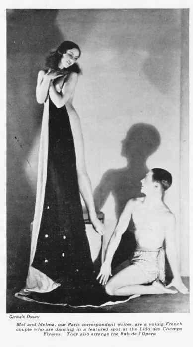 Framed Print : The French dancing team of Mel and Melma appearing Framed Print : The French dancing team of Mel and Melma appearing