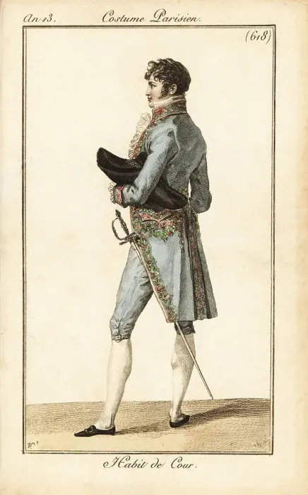 Framed Print : French dandy in court attire, Paris, 1804 Framed Print : French dandy in court attire, Paris, 1804