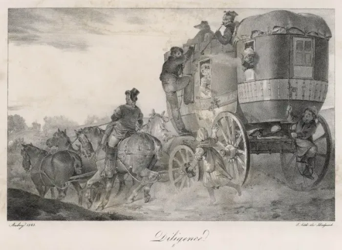Framed Print : French Diligence / 1823 Framed Print : French Diligence / 1823