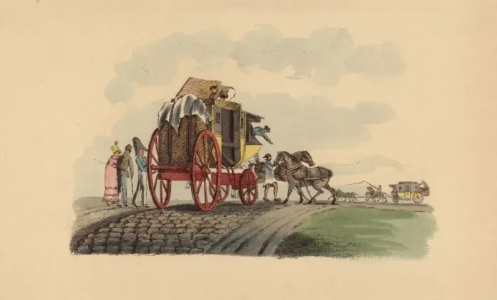 Framed Print : French diligence, half wagon, half coach Framed Print : French diligence, half wagon, half coach