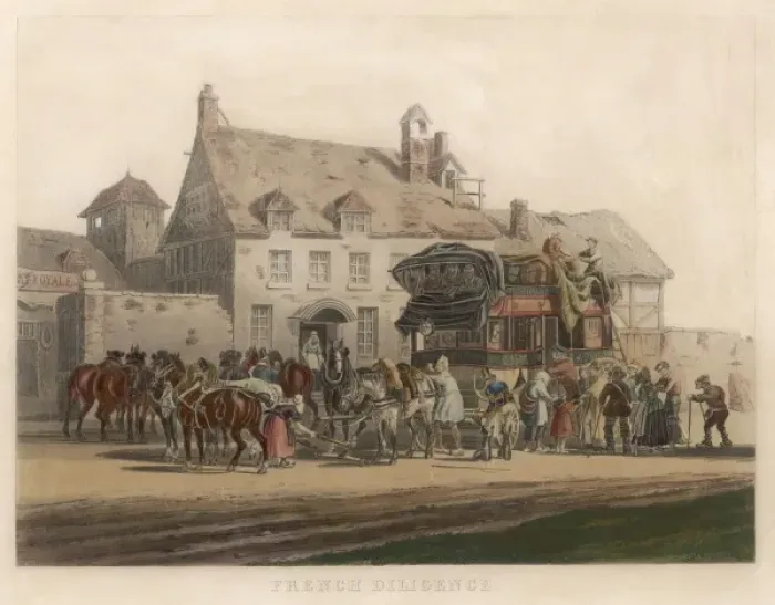 Framed Print : French Diligence / Loading Framed Print : French Diligence / Loading