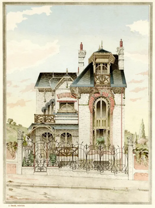 Framed Print : FRENCH DOMESTIC BUILDING Framed Print : FRENCH DOMESTIC BUILDING