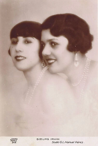 French duo the Irwin sisters, stars of the French music hall