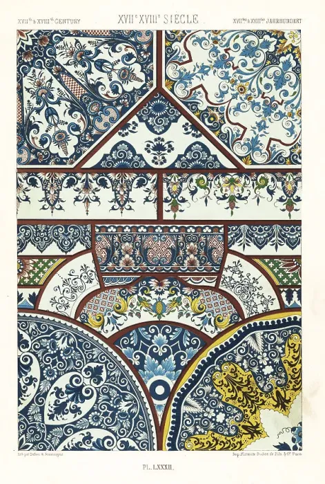Framed Print : French earthenware, 17th and 18th centuries Framed Print : French earthenware, 17th and 18th centuries