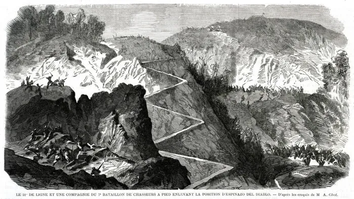 Framed Print : French elevate their position on the Devils Backbone Framed Print : French elevate their position on the Devils Backbone