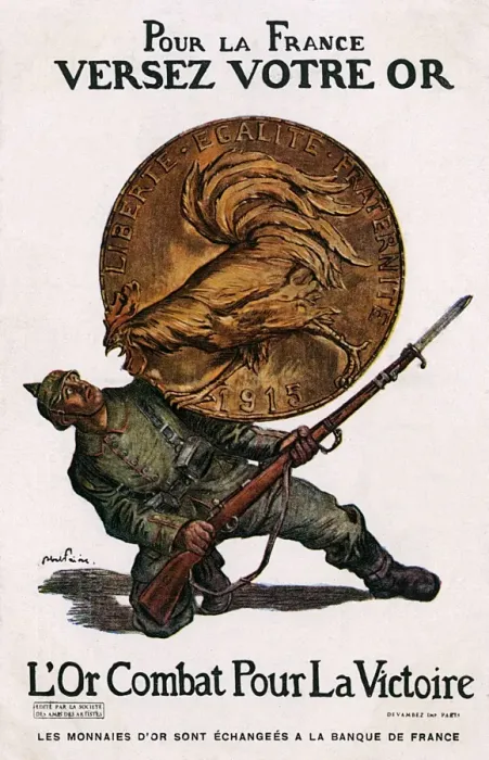 Framed Print : French encouraged to pour their gold into French WW1 effort Framed Print : French encouraged to pour their gold into French WW1 effort