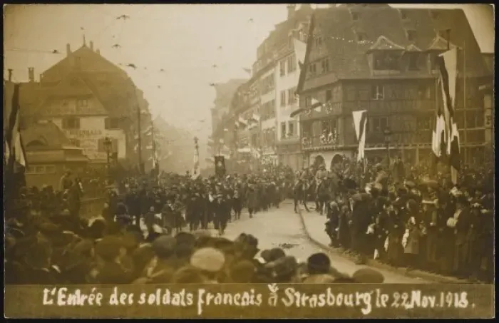 Framed Print : French Enter Strasbourg