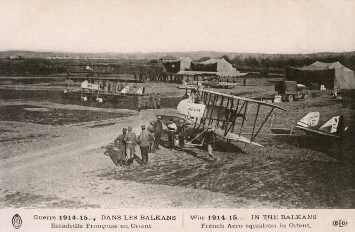 Framed Print : French Farman Aircraft Squadron at Thessaloniki, Greece Framed Print : French Farman Aircraft Squadron at Thessaloniki, Greece