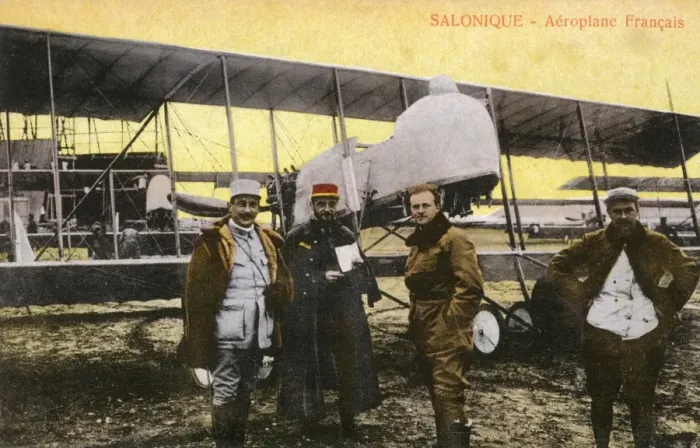 Framed Print : French Farman Aircraft Squadron at Thessaloniki, Greece Framed Print : French Farman Aircraft Squadron at Thessaloniki, Greece