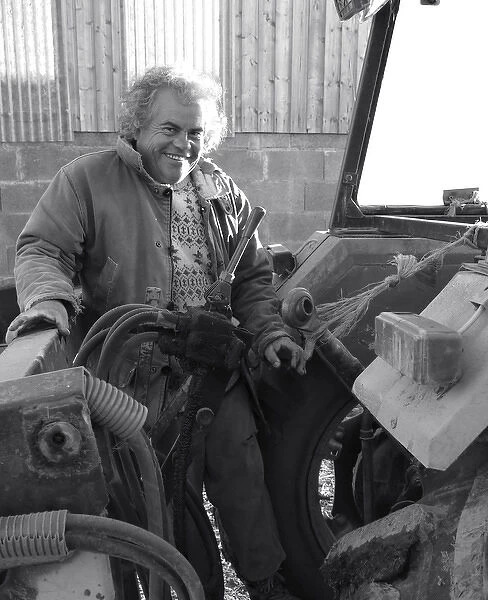 French farmer with his tractor