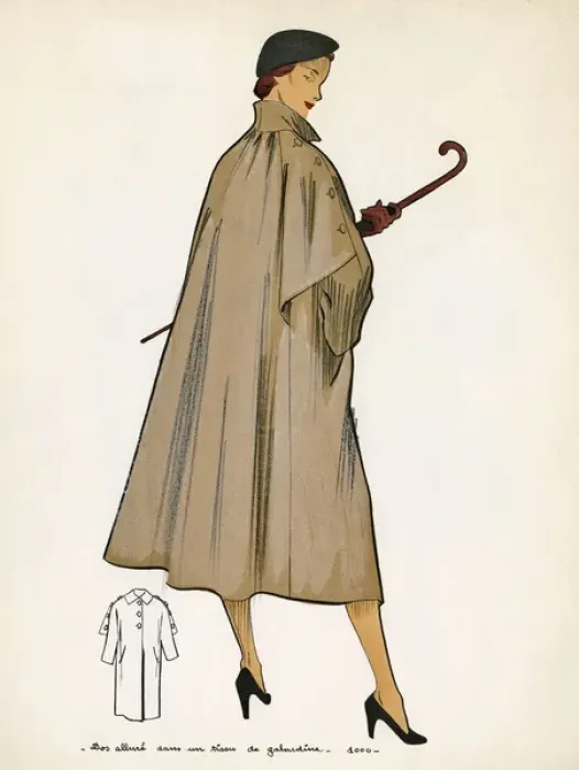 Framed Print : French Fashions - 1950s Framed Print : French Fashions - 1950s