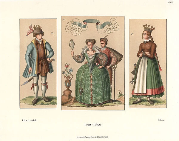French fashions, and German bride and groom