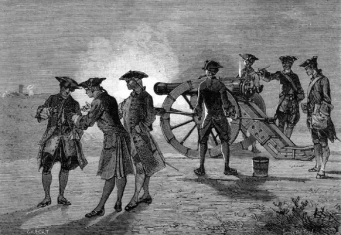 Framed Print : French Field Cannon 18C Framed Print : French Field Cannon 18C