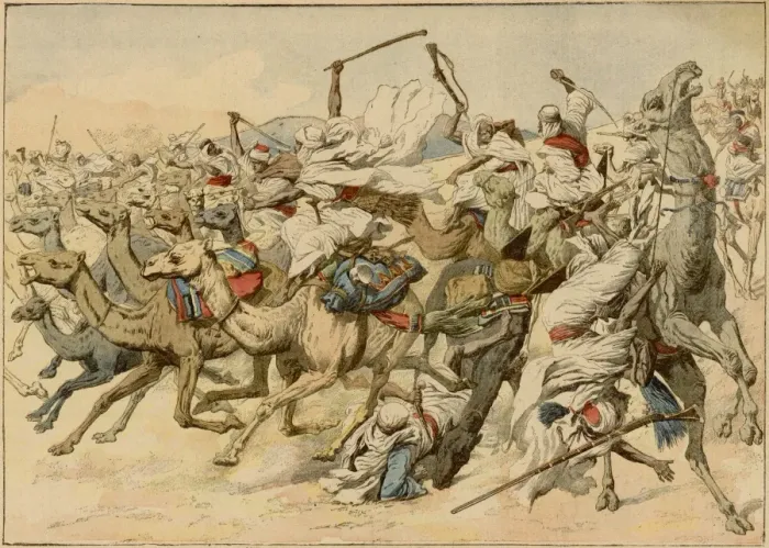 Framed Print : French Fight Moroccans Framed Print : French Fight Moroccans
