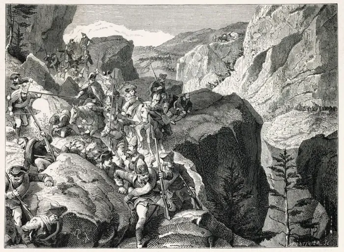 Framed Print : French forces (commanded by Massena) defeat Austrian and Russian forces at Zurich Framed Print : French forces (commanded by Massena) defeat Austrian and Russian forces at Zurich