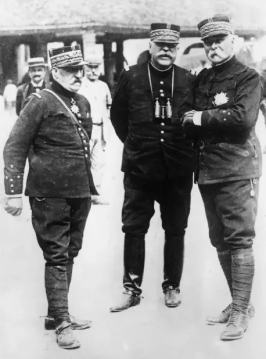 Framed Print : French Generals Castelnau, Joffre and Pau Framed Print : French Generals Castelnau, Joffre and Pau