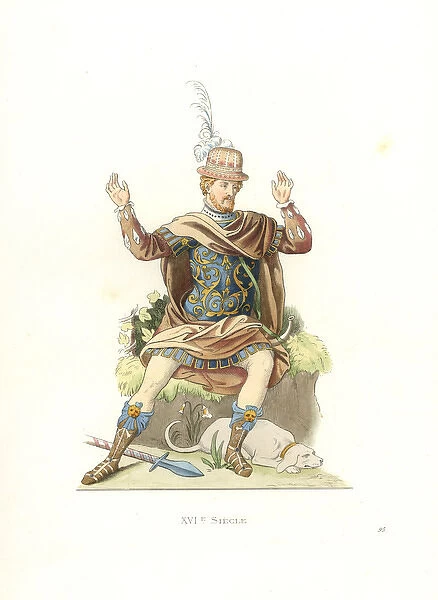 French gentleman in ancient costume, 17th century