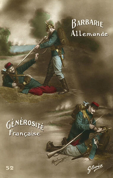 French and German contrasts, WW1