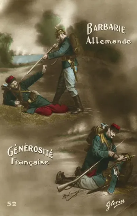 Framed Print : French and German contrasts, WW1 Framed Print : French and German contrasts, WW1