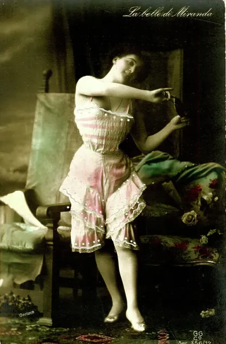 Framed Print : French glamour postcard - La Belle de Miranda