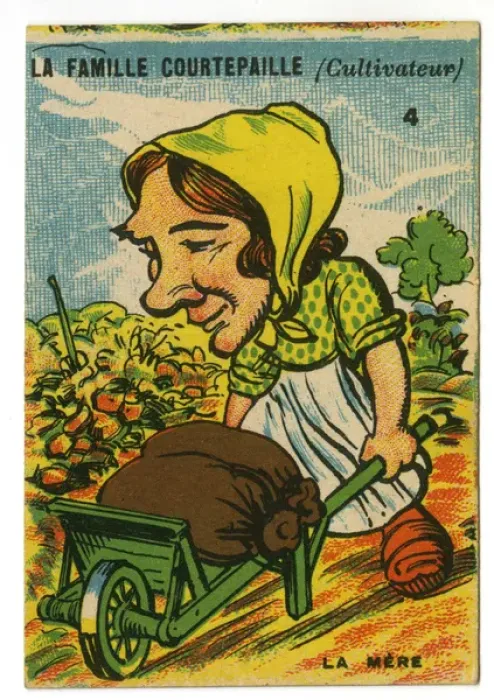 Framed Print : French Happy Families - Farmer Framed Print : French Happy Families - Farmer