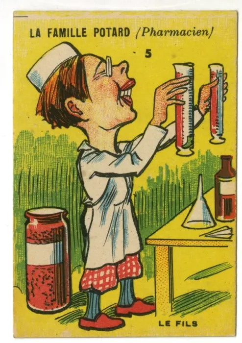 Framed Print : French Happy Families - Pharmacist Framed Print : French Happy Families - Pharmacist