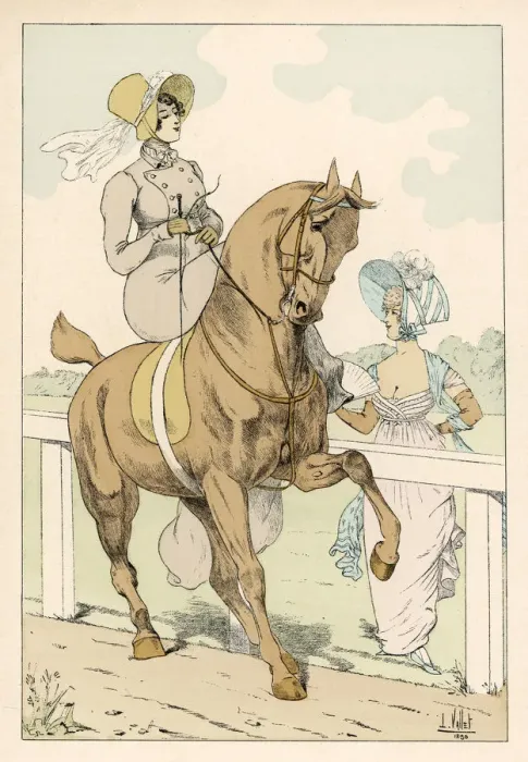 Framed Print : FRENCH HORSEWOMAN 1805 Framed Print : FRENCH HORSEWOMAN 1805