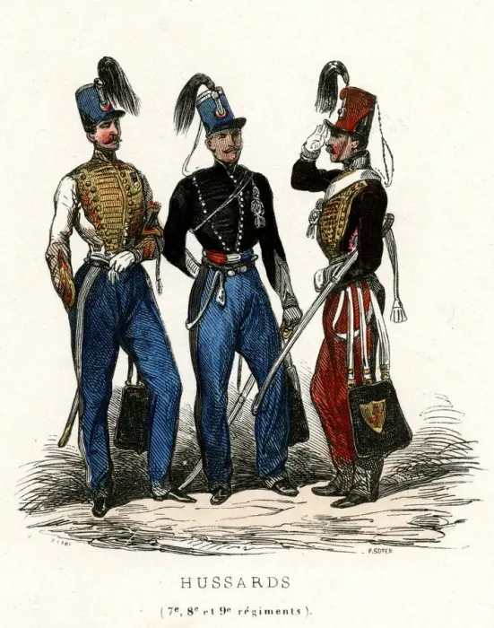 Framed Print : French Hussars soldiers Framed Print : French Hussars soldiers