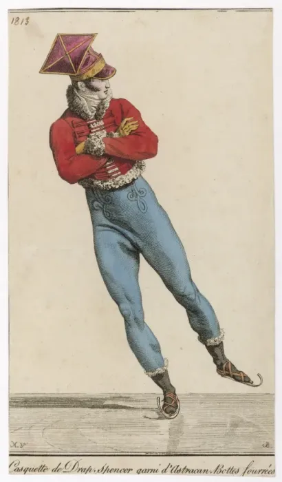 Framed Print : French Ice Skater 1813 Framed Print : French Ice Skater 1813